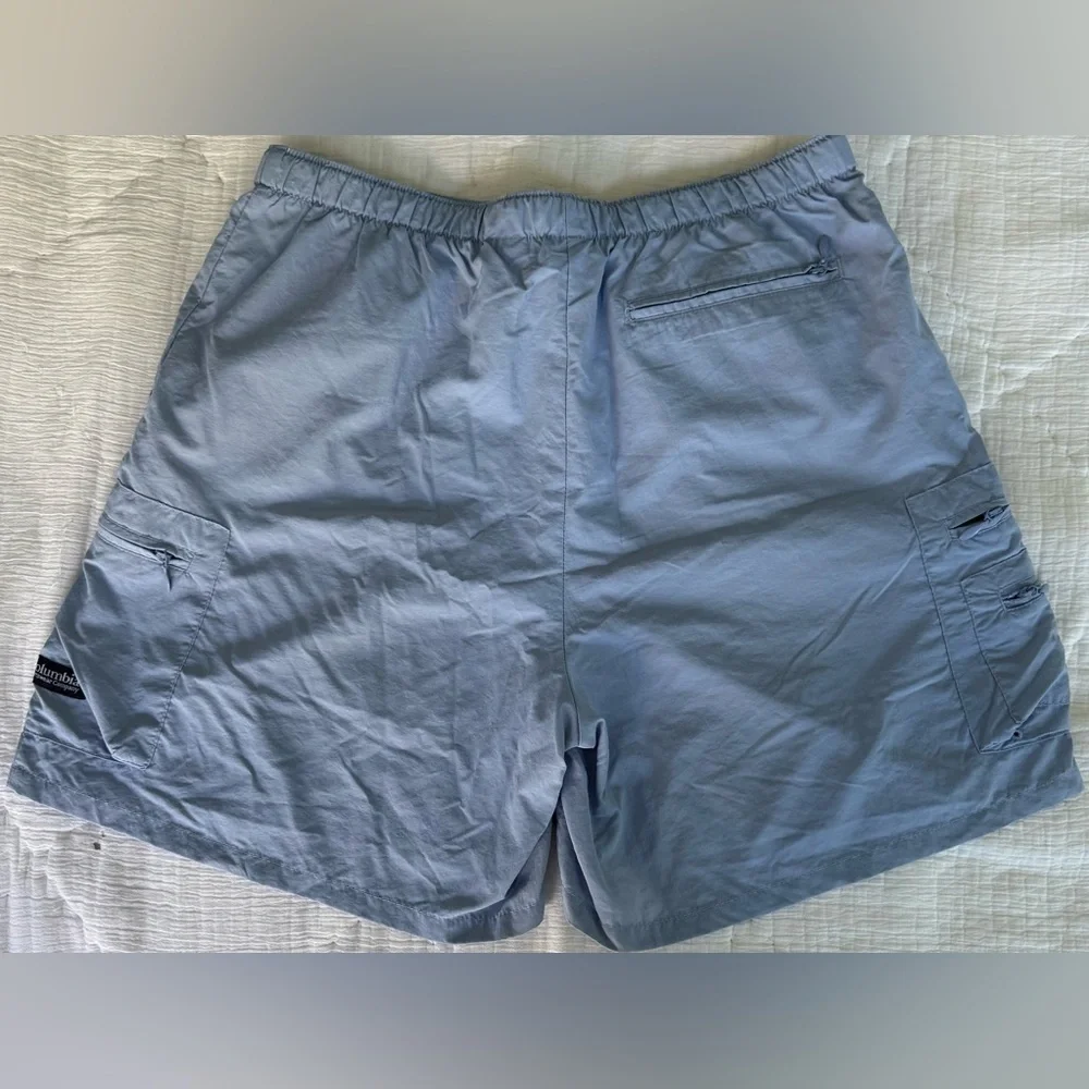 Columbia PFG Women’s Nylon Shorts M Blue Quick Dry Fishing Hiking Pockets